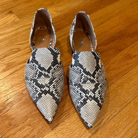 Sarto TOBY pointed toe flat in Roccia Snake Print leather, 8 (fits 8.5/9… - Picture 4 of 6